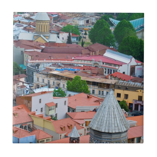 Cityscape of Tbilisi Ceramic Tile (Front)
