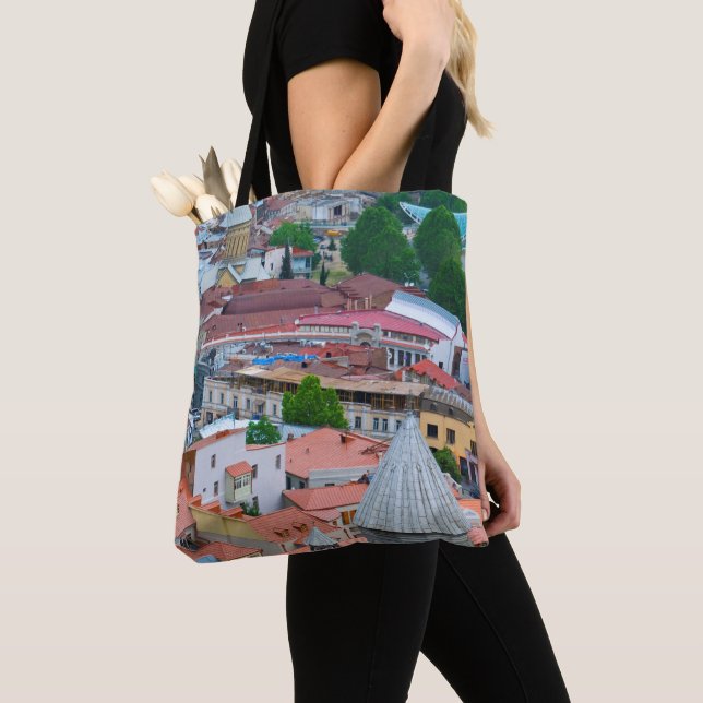 Cityscape of Tbilisi Tote Bag (Close Up)