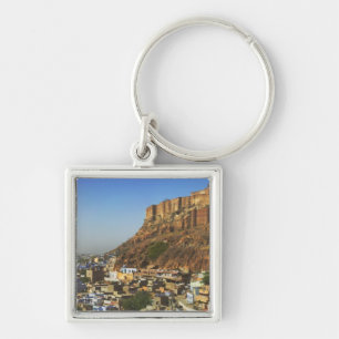 Cityscape of the Blue City with Meherangarh, the Key Ring
