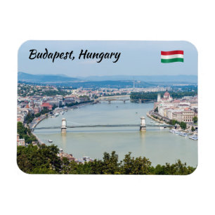 Cityscape of the Danube in Budapest - Hungary Magnet