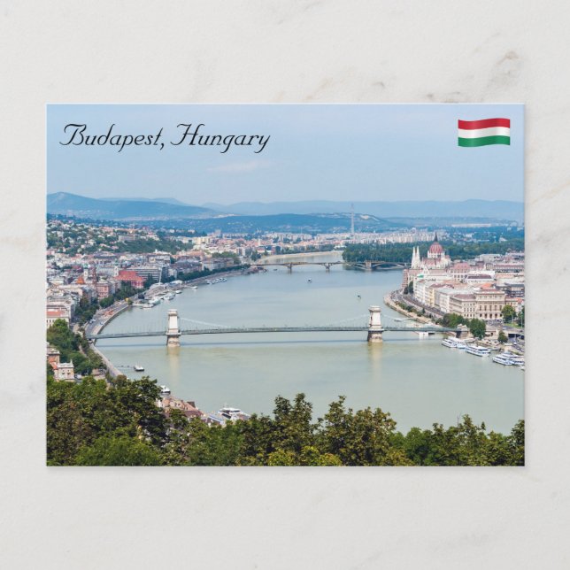 Cityscape of the Danube in Budapest - Hungary Postcard (Front)
