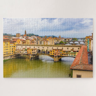 Cityscape with Ponte Vecchio, Florence, Italy Jigsaw Puzzle