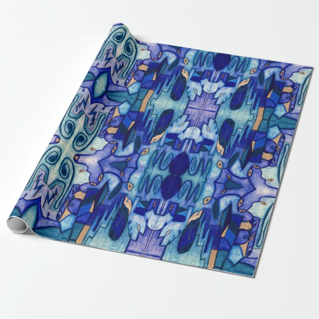 Cityscape Wrapping Paper (Unrolled)