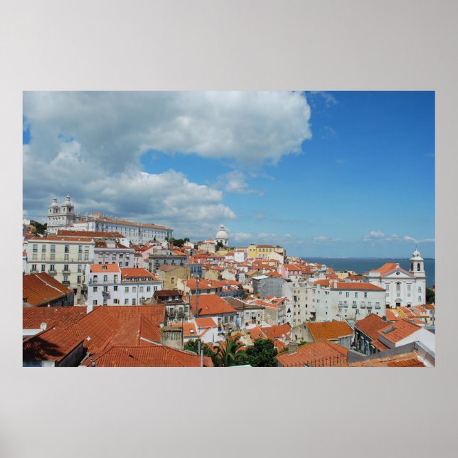 Cityview of the Capital of Portugal, Lisbon Poster (Front)