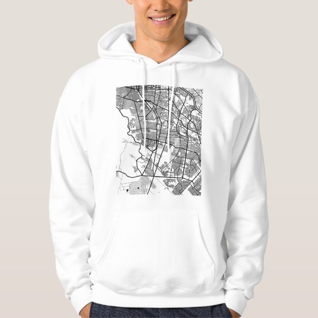 Ciudad Juárez Mexico Map Hoodie (Front)