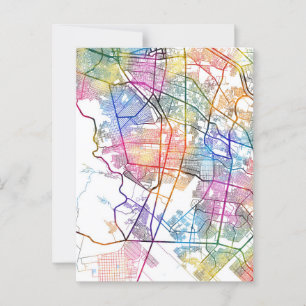 Ciudad Juárez Mexico Map Postcard