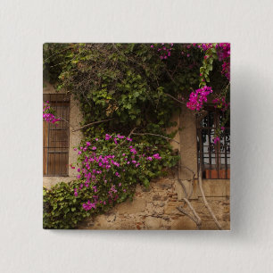 Ciudad Monumental, flower-covered buildings 15 Cm Square Badge