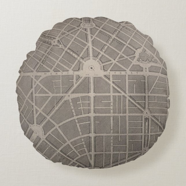 Civic Centre, San Francisco Round Cushion (Front)