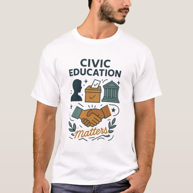 Civic Education Matters  T-Shirt (Front)