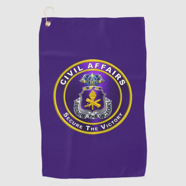 Civil Affairs  Golf Towel (Front)