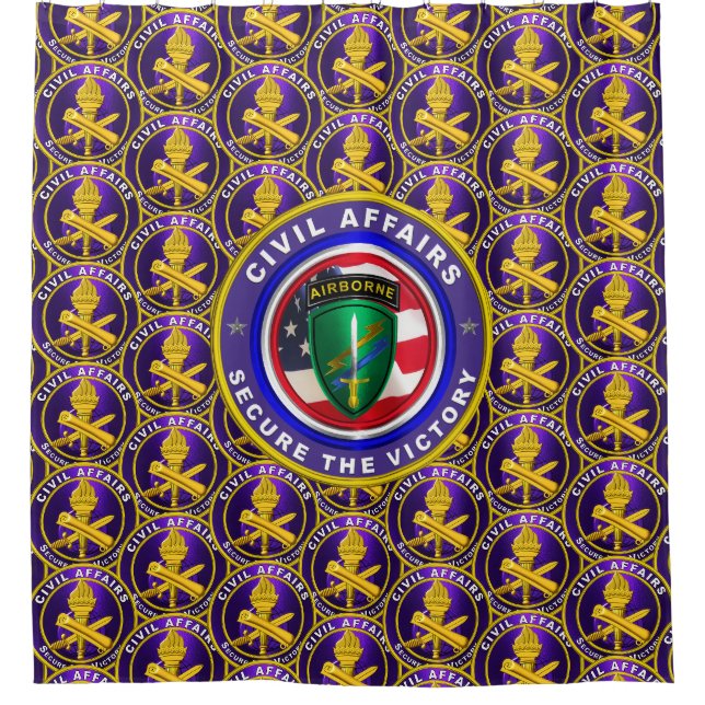 Civil Affairs Shower Curtain (Front)