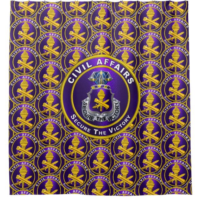 Civil Affairs Shower Curtain (Front)