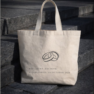 Civil Ceremony Non Traditional Wedding Gift Large Tote Bag