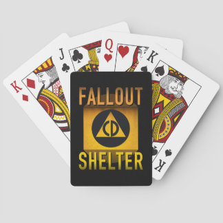 Civil Defence Fallout Shelter Atomic Age Grunge : Playing Cards