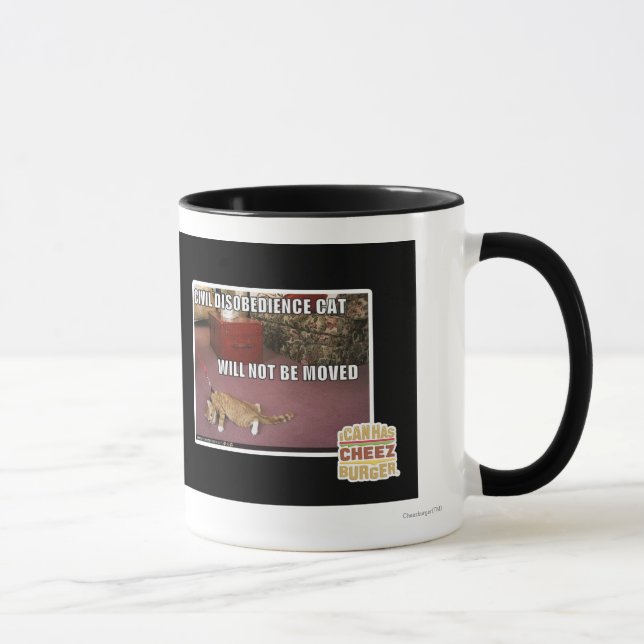 Civil Disobedience Cat Mug (Right)