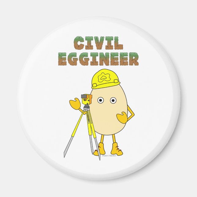 Civil Eggineer Engineer Magnet (Front)