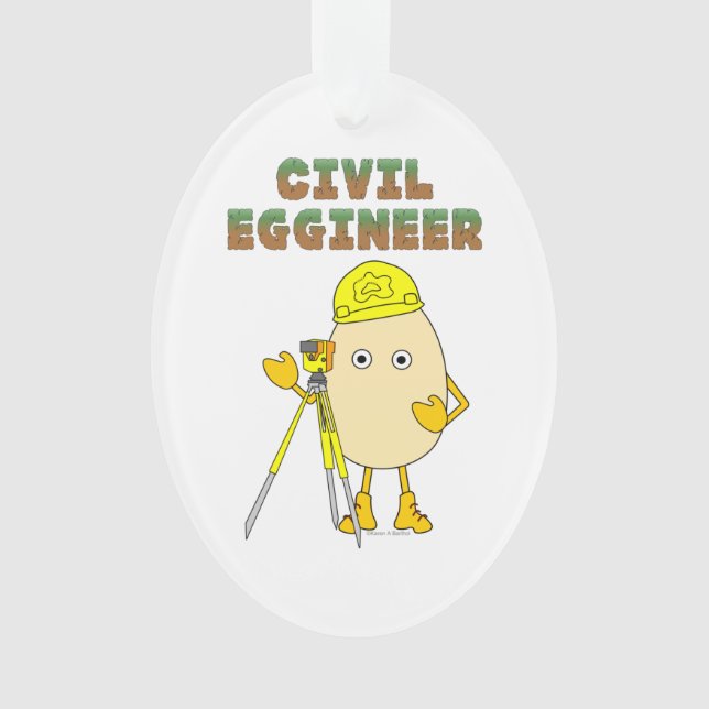 Civil Eggineer Engineer Ornament (Front)