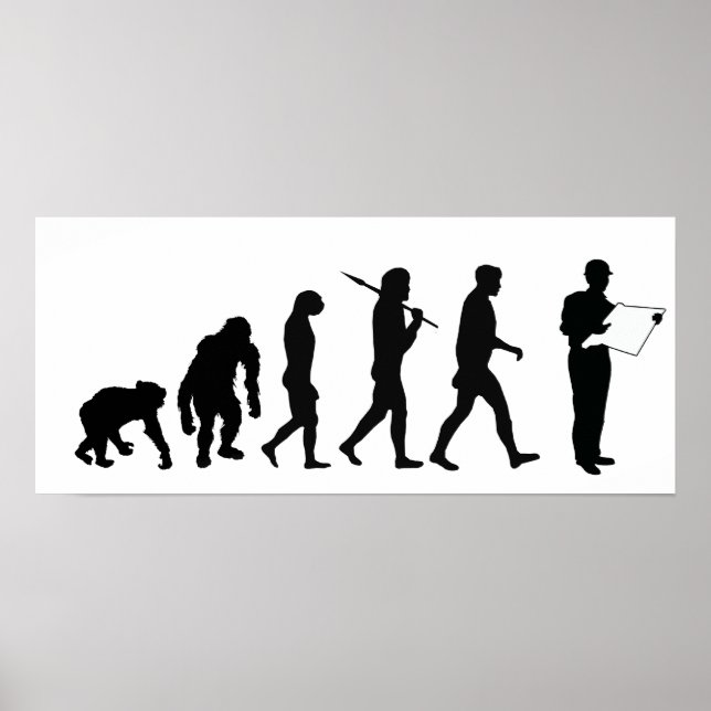 Civil Engineer builder quantity surveyor evolution Poster (Front)