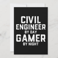Civil Engineer By Day Gamer By Night Cute Engineer