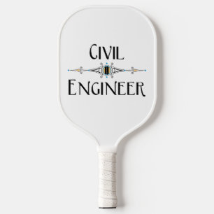 Civil Engineer Decorative Line Pickleball Paddle