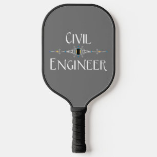 Civil Engineer Decorative Line Pickleball Paddle