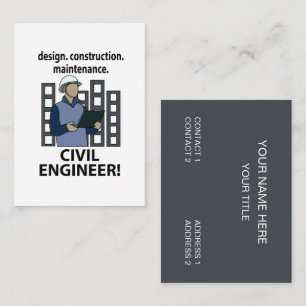 Civil Engineer Design Construction Civil Engineer Business Card