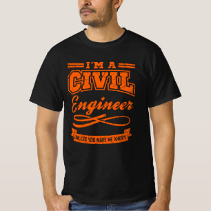 Civil Engineer Funny Engineering Graduation Degree T-Shirt