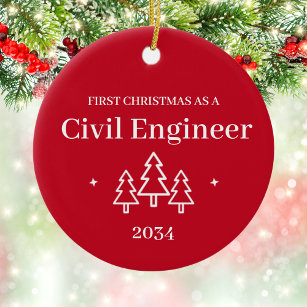 Civil Engineer Graduation 1st Christmas Ornament