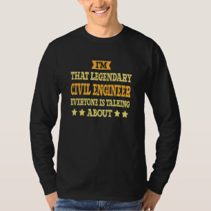 Civil Engineer Job Title Employee Worker Civil Eng T-Shirt