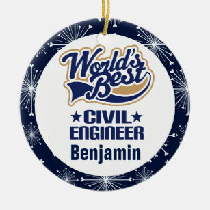 Civil Engineer Personalised Gift Ornament