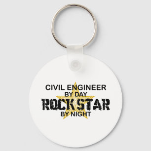 Civil Engineer Rock Star Key Ring