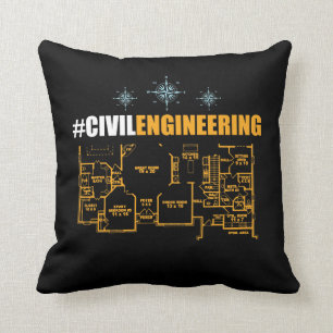 Civil Engineer Shirt - Civil Engineering Student Cushion