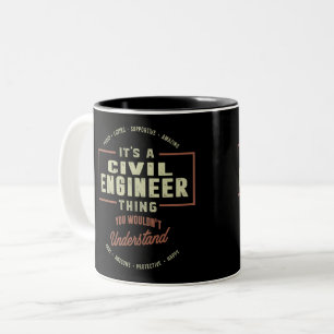 Civil Engineer Two-Tone Coffee Mug