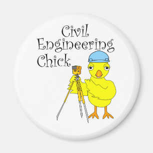 Civil Engineering Chick  Magnet