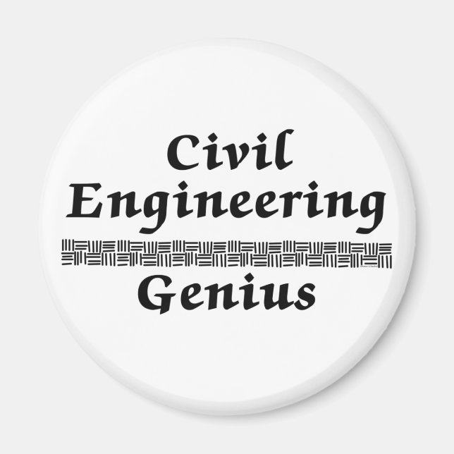 Civil Engineering Genius Magnet (Front)