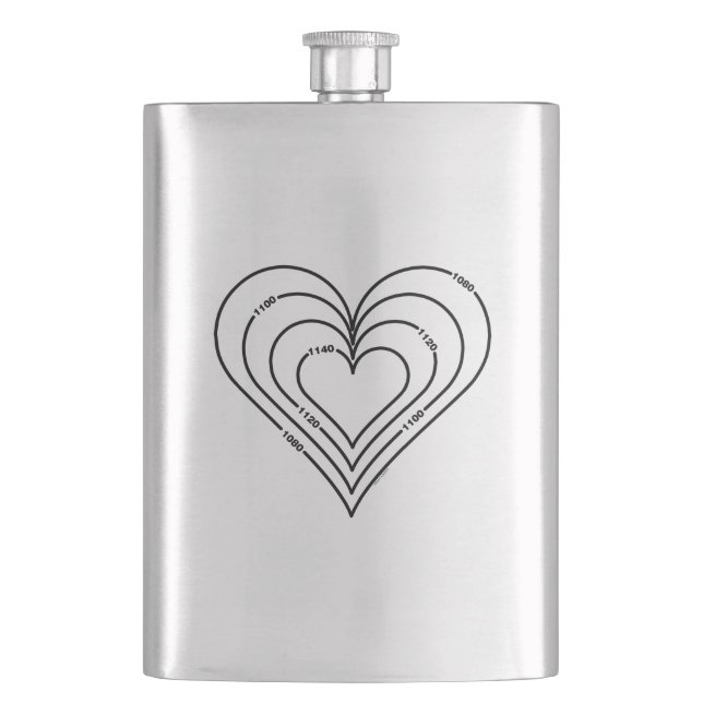 Civil Engineering Heart Mug Hip Flask (Front)