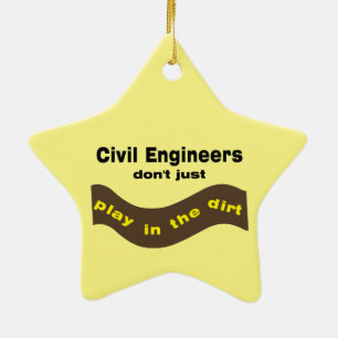 Civil Engineers Play Ceramic Ornament