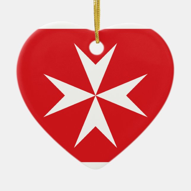 Civil Ensign Of Malta, Maldives flag Ceramic Ornament (Front)