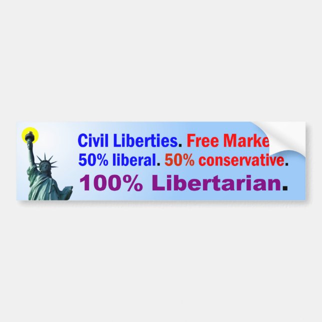 Civil Liberties, Free Markets Bumper Sticker (Front)