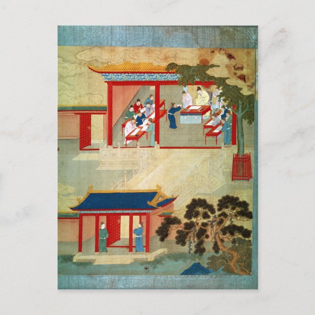 Civil Service Exam Under Emperor Jen Tsung Postcard (Front)