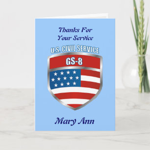 Civil Service GS-8 Retirement Card