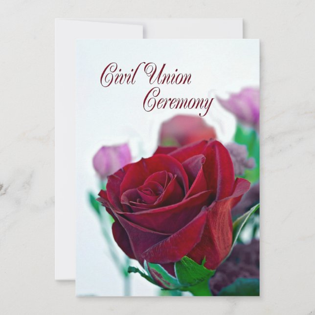 Civil Union Ceremony invitation (Front)