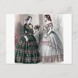 Civil War Antebellum Fashion Ladies Ball Gown Postcard