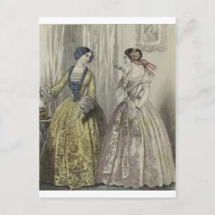 Civil War Antebellum Fashion Ladies Ball Gown Postcard
