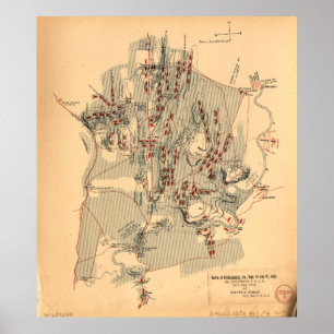 Civil War Battle of Chickamauga Sept 19 & 20 1863 Poster