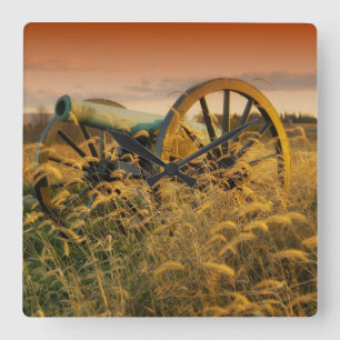 Civil War Battlefield / Cannon Photo Wall Clock