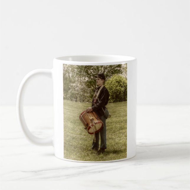 Civil War Drummer Boy Coffee Mug (Left)