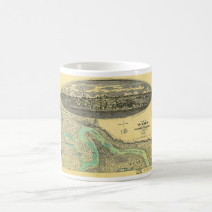 Civil War Era Map of Vicksburg Mississippi 1863 Coffee Mug