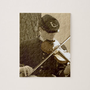 Civil War Fiddle Player Jigsaw Puzzle