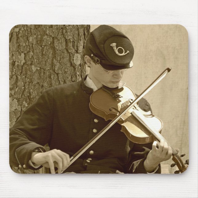 Civil War Fiddle Player Mouse Pad (Front)